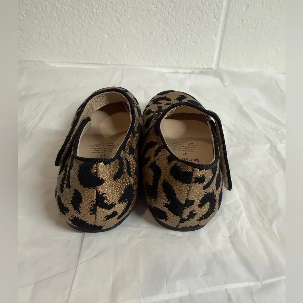 Old Soles Leather Leopard Print Mary Jane Shoes size 13.5